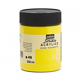 Acrílico Studio Acrylics Alta Viscosidad Amarillo Pebeo 500ml