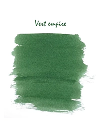 Metal box with 6 J.Herbin Empire Green ink cartridges 38mm