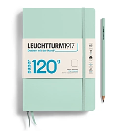 Cuaderno Medium verde menta liso tapa dura Leuchtturm1917 A5 120g/m2