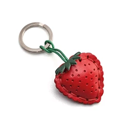 Portachiavi in pelle con fragola - Fabriano Boutique
