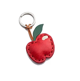 Portachiavi in pelle a forma di mela di Fabriano Boutique