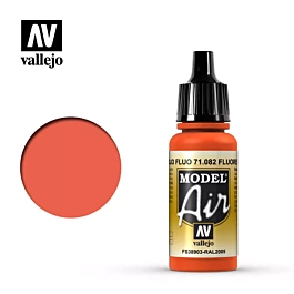 Pittura di modello 082 Rosso fluorescente Model Air Vallejo 17ml