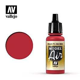 Pittura di modelli 102 Model Air Red Vallejo Model Air Red 17ml