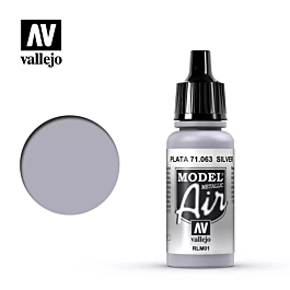 Pittura per modelli 063 Argento metallizzato Model Air Vallejo 17ml