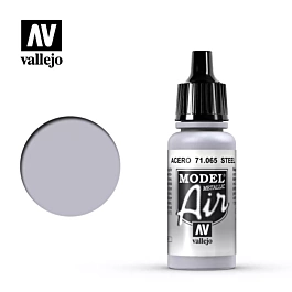 Model Air Vallejo Model 065 Metallic Steel Model Air Paint 17ml