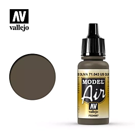 Pittura di modelli 043 Verde oliva Model Air Vallejo Model Air 17ml