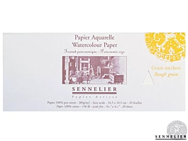 Sennelier coarse grain watercolor pad 300g/m² 10.5x24.5cm 20 sheets
