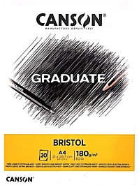 Bristol Graduate Notepad Glued 1 Side Extra Smooth Canson A4 180g/m²