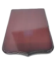 SUPER DEAL **40%** Varnished Mahogany Wooden Base, Shield Shape, 24x17x1.6cm