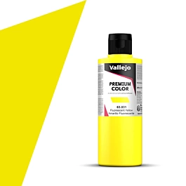 Pintura aerografía 031 amarillo fluorescente Premium Color Vallejo 200ml