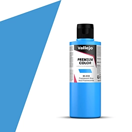 Pintura aerografía 038 azul fluorescente Premium Color Vallejo 200ml