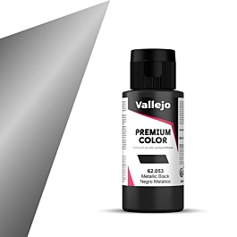 Pintura aerografía 053 metallic black Premium Color Vallejo 60ml