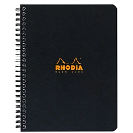 Cuaderno Espiral Cuadrícula Negro Rhodia A5