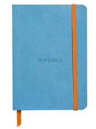 Libreta Flexible Encolado Lateral Líneas Turquesa Rhodia A6