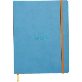 Libreta Flexible Encolado Lateral Líneas Turquesa Rhodia B5