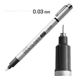 Rotulador calibrado Negro Copic Multiliner SP 0.03mm