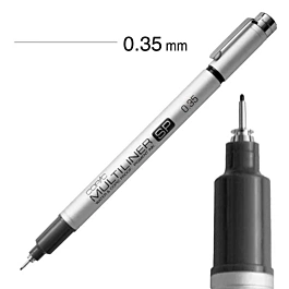 Rotulador calibrado Negro Copic Multiliner SP 0.35mm