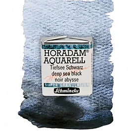 Horadam Superkorrelige aquarelverf 1/2 godet Black Deep Sea 955 Schmincke