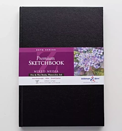 Zeta Multi-Technique Sketchbook 270g A4 Noir Stillman & Birn