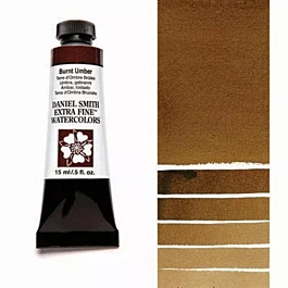 Daniel Smith Extra-Fine Watercolour, Burnt Umber, S.1 tube, 15ml