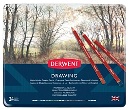 Caja metálica 24 lápices Drawing Derwent
