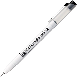 Rotulador punta biselada negro Calligraphy Zig 1mm