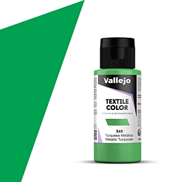 Textile Paint 549 Turquoise Metal Textile Color Vallejo 60ml