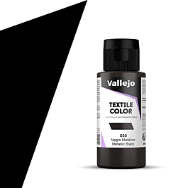 Pintura textil 550 Black Metal Textile Color Vallejo 60ml
