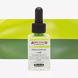Atrament akrylowy 200 zielonkawo-tytanowy żółty Candy Aerocolor Professional Schmincke 28ml