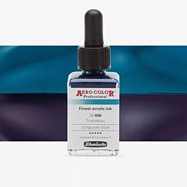 Atrament akrylowy 406 Turkusowy błękit Candy Aerocolor Professional Schmincke 28ml