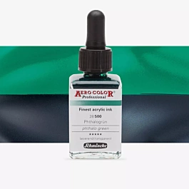 Atrament akrylowy 500 Fthalo Green Candy Aerocolor Professional Schmincke 28ml
