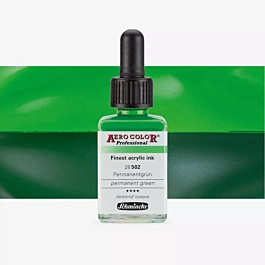 Atrament akrylowy 502 Permanent Green Candy Aerocolor Professional Schmincke 28ml
