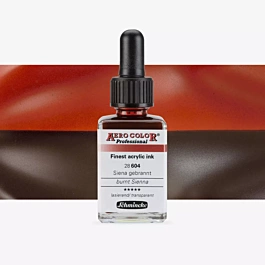 Atrament akrylowy 604 Burnt sienna Aerocolor Professional Schmincke 28ml