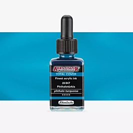 Atrament akrylowy 847 Turkusowy Phthalo Aerocolor Professional Schmincke 28ml