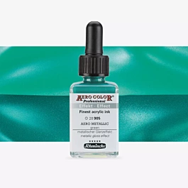 Atrament akrylowy 905 Metaliczna zieleń Aeroshine Professional Schmincke 28ml