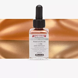 Atrament akrylowy 916 Metaliczny błyszczący brąz Aeroshine Professional Schmincke 28ml