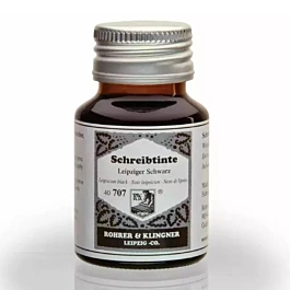 Tinta estilográfica Leipziger Schwarz 707 (negro) Schreibtinte Rohrer & Klingner 50ml