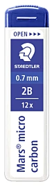 Zestaw 12 węgli 2B Mars Micro Carbon Staedtler 0,7 mm