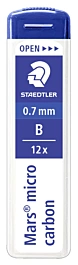 Zestaw 12 węgli B Mars Micro Carbon Staedtler 0,7 mm