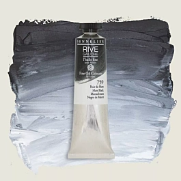 Mars 759 Rive Gauche Sennelier pittura ad olio nera tubo da 40 ml