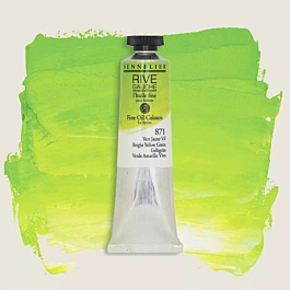 Tubo di pittura ad olio verde giallo brillante 871 Rive Gauche Sennelier 40ml