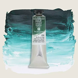 Sostantivo per tubo di pittura ad olio verde cobalto scuro 836 Rive Gauche Sennelier 40ml