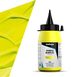 Acrílico Studio 930 Amarillo Fluorescente Vallejo 500ml