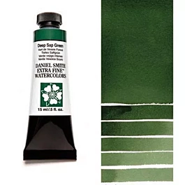 Daniel Smith Extra-Fine Watercolour, Deep Sap Green, S.2 tube, 15ml