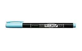 Fudenosuke Pennarello a punta morbida blu pastello Tombow
