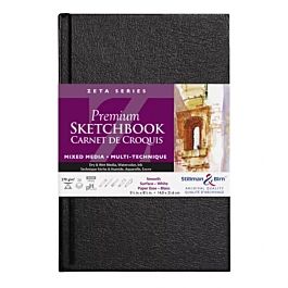 Carnet de croquis Zeta Multitechnic 270 g/m² Noir Stillman & Birn 14x21cm