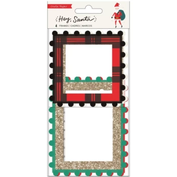 Set de 4 Marcos Hey Santa Crate Paper


