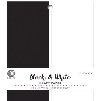 SUPER DEAL **40%** Colorbök Paper Kit Black and White 15x15cm