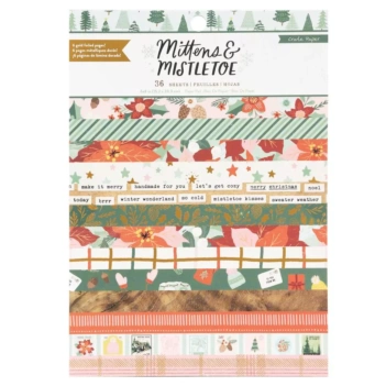 SUPER DEAL **40%** Crate Paper Paper Pad Mittens and Mistletoe 15x20cm