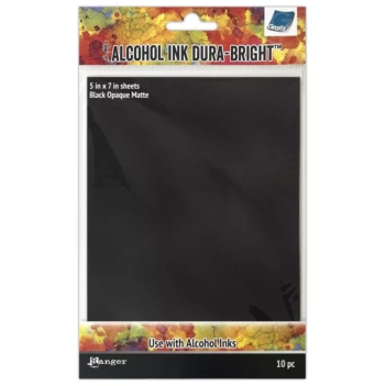 Zestaw papierów z atramentem Alcohol Ink Dura-Bright czarny matowy Tim Holtz Ranger 12x17cm